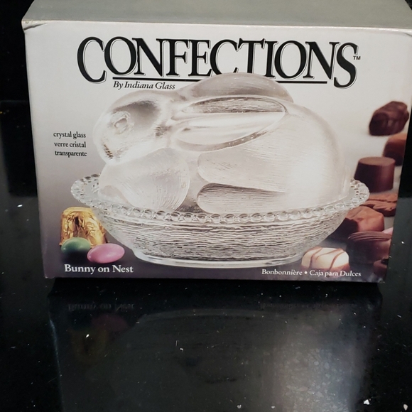 HOST PICK EASTER!! Vintage Crystal Bunny Dish - Picture 2 of 4